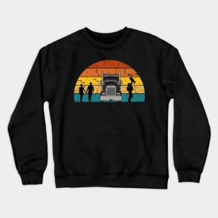 Husband Dad Trucker Legend Crewneck Sweatshirt